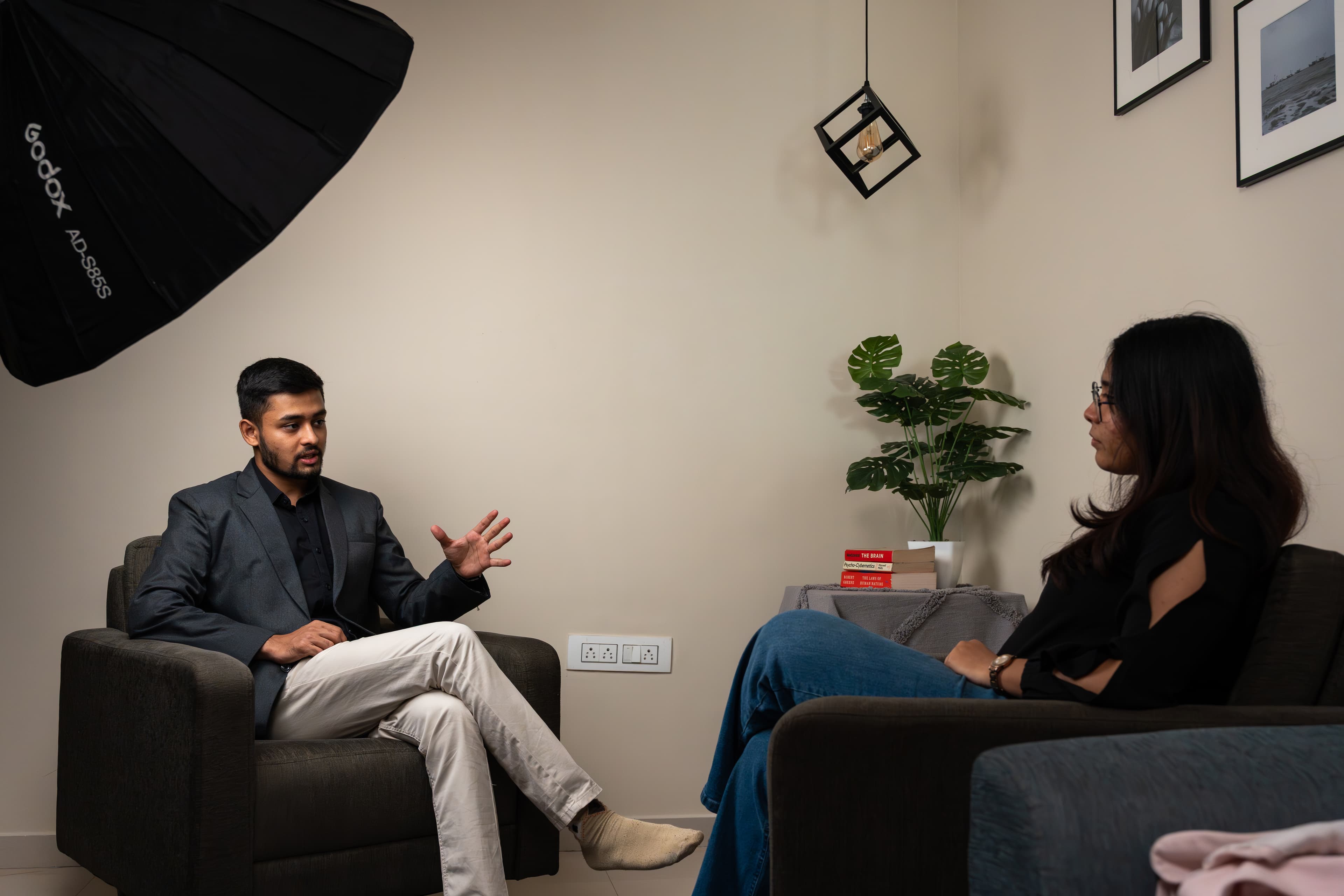 Podcast recording studio